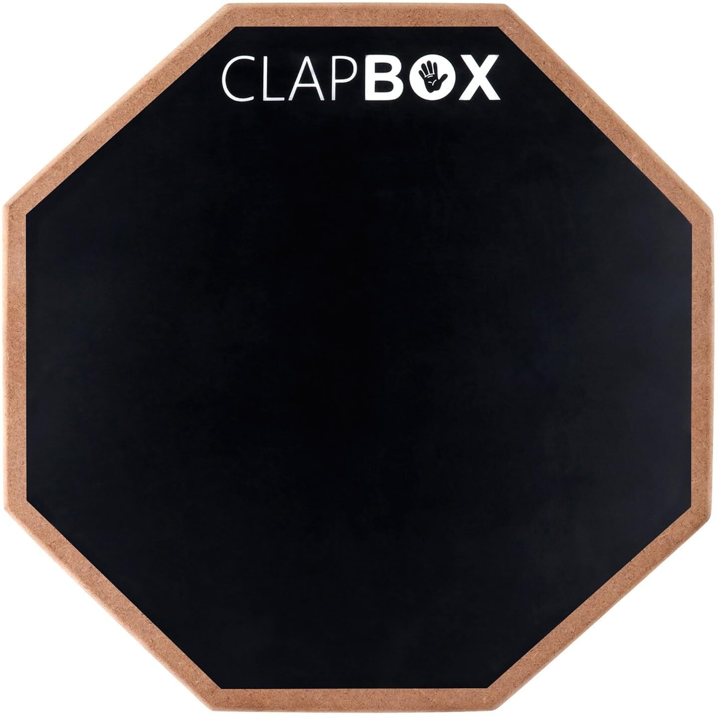 Clapbox Drum Practice Pad - 12 Inches With Bag, Black (Practice Pad & Bag Only)
