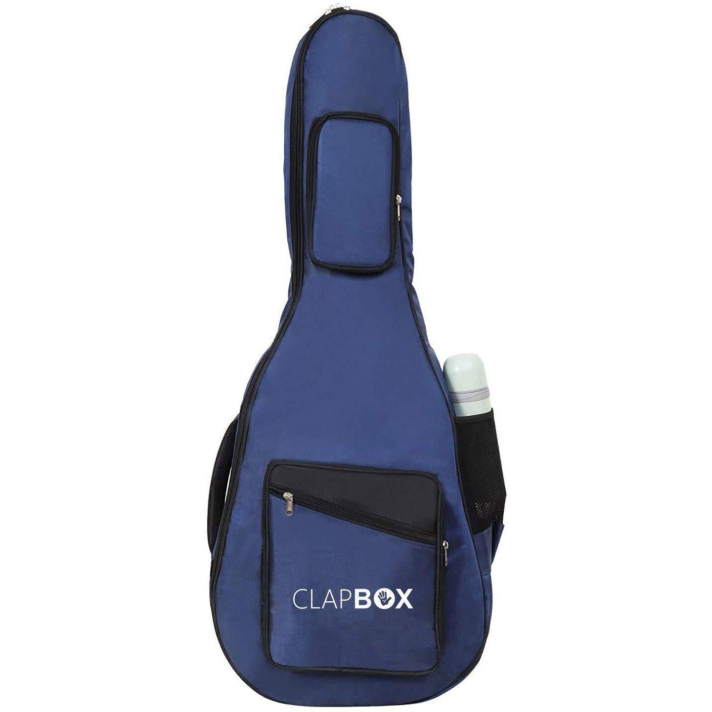 Clapbox Acoustic Guitar Bag (Blue), Waterproof & Padded, Multiple Pockets