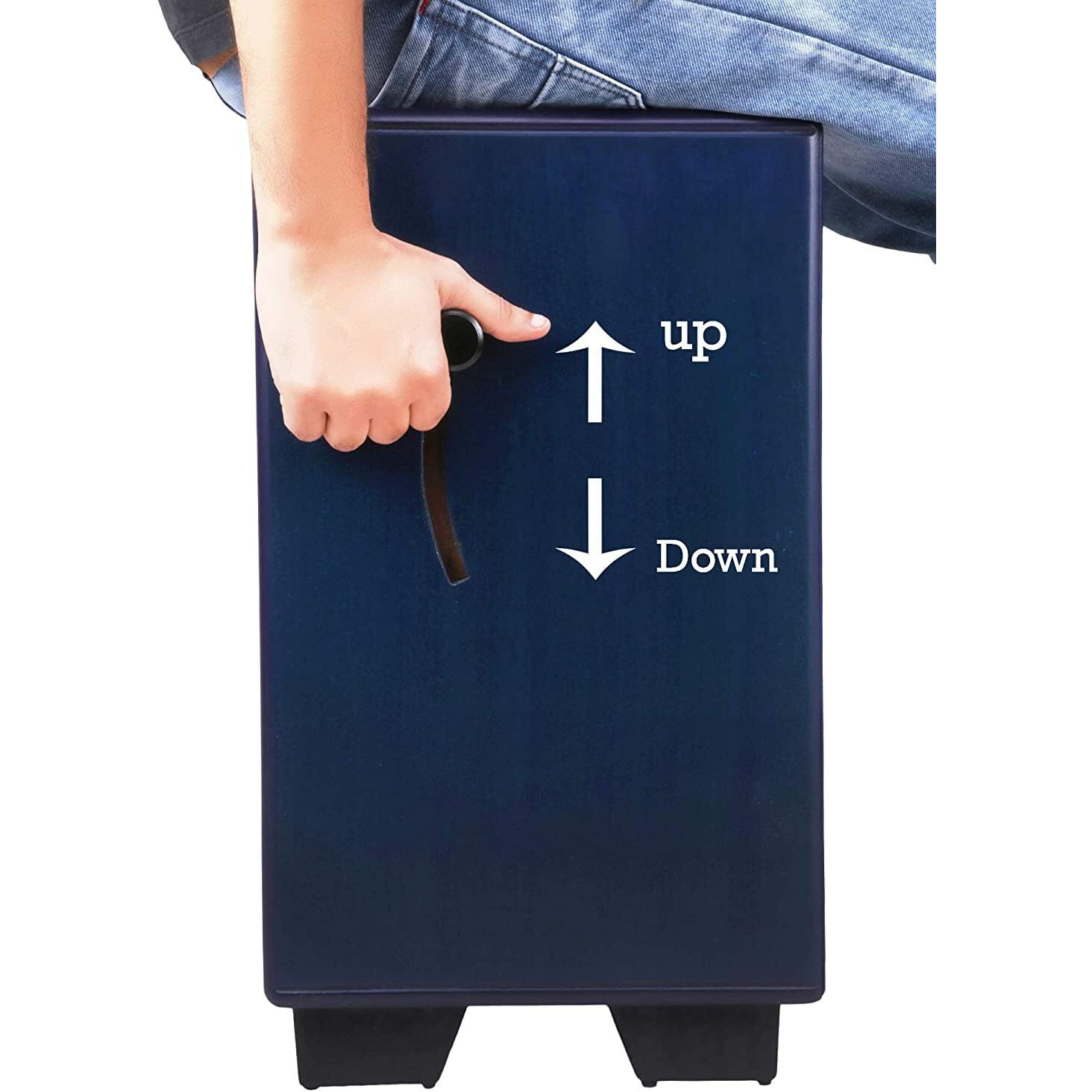 Clapbox Adjustable Snare Cajon Cb40 Blue With Bag, Birch Wood (H50 W30 L30) - 3 Internal Snare