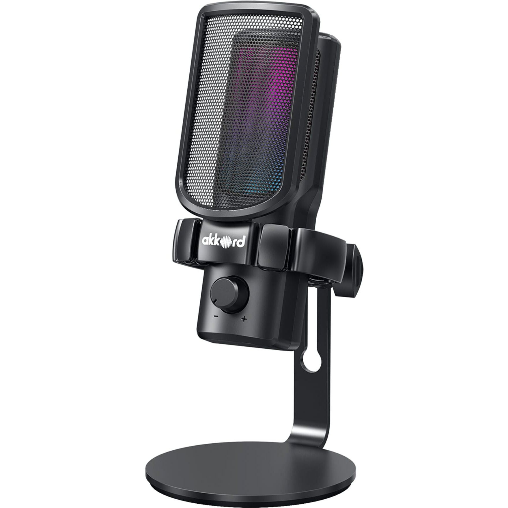 Akkord Usb Condenser Microphone, Cardioid Polar Pattern, 192Khz/24Bit, Real-Time Monitoring, 40Db Sensitivity, 50Hz16Khz Frequency Response, Plug Podcasting, Gaming, Streaming, Voice Recording