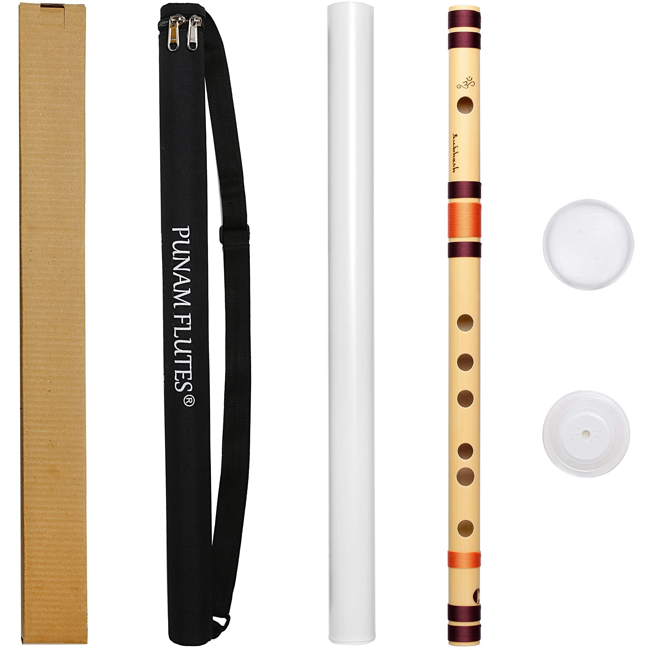 Punam Flutes F Sharp Medium Left Hand Size 13.7 Inches