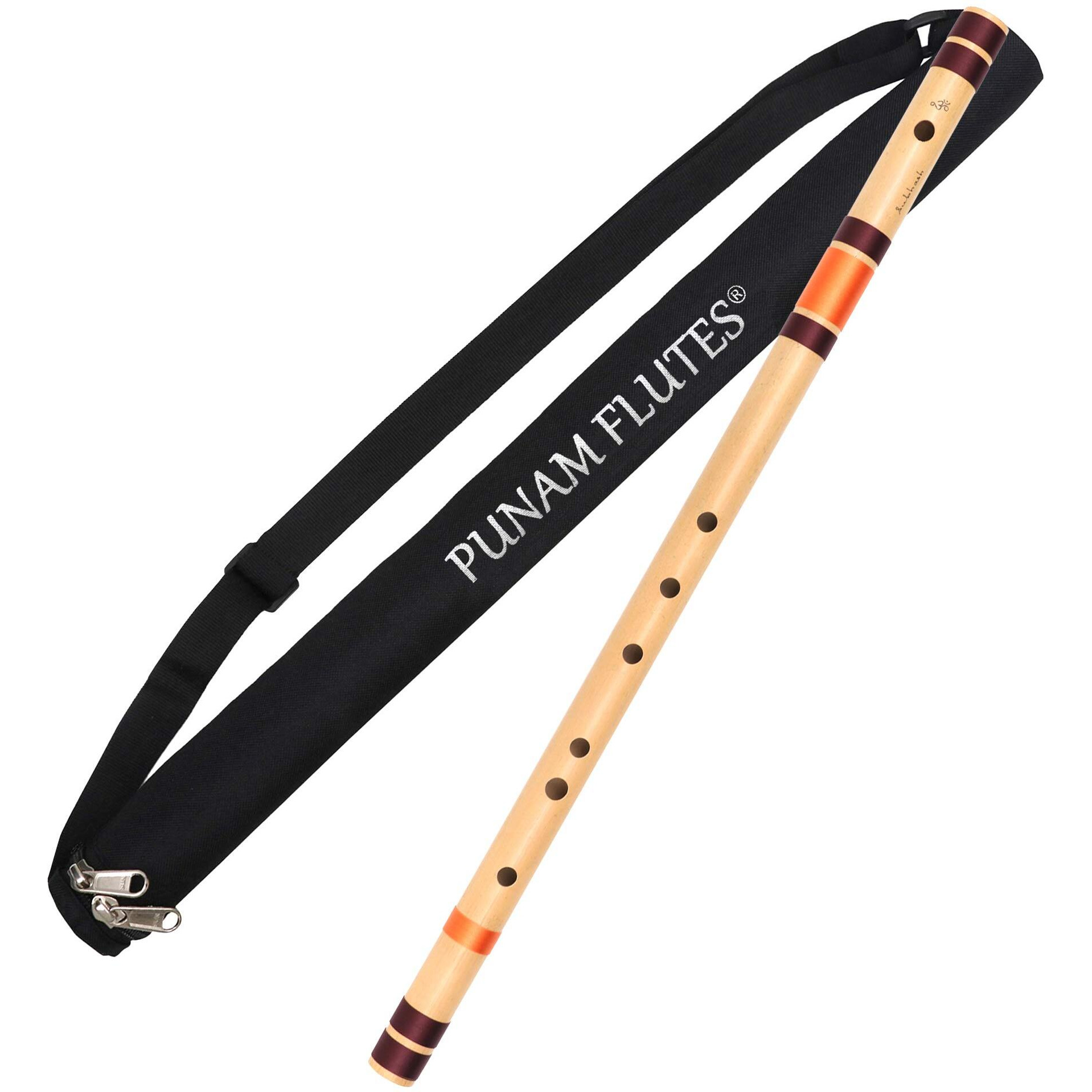 Punam Flutes E Natural Base Right Hand Indian Bansuri Size 29.3 Inches