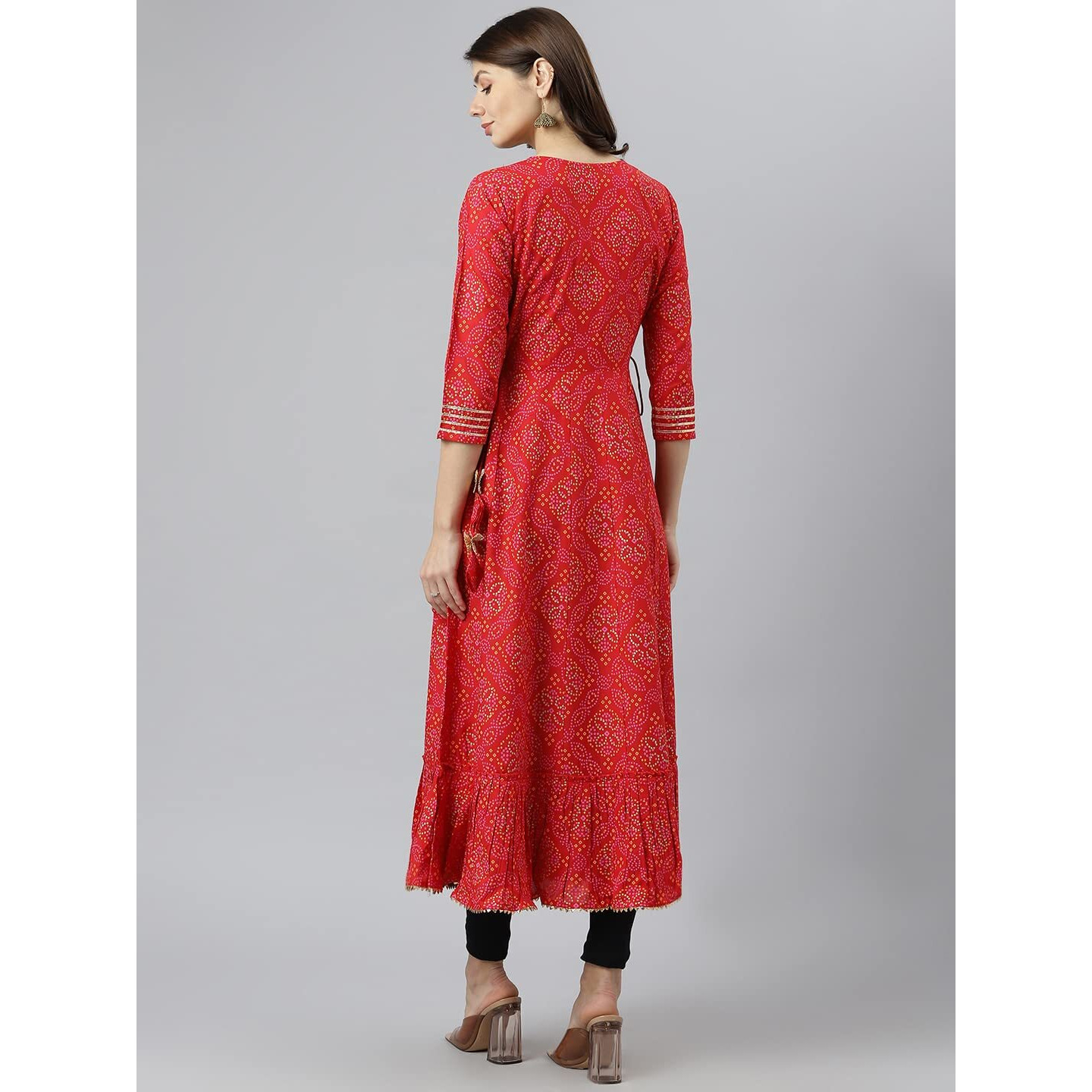 ANNI DESIGNER Women's Polycotton Kurta (Puspa_NEW01_Red_X-Large)