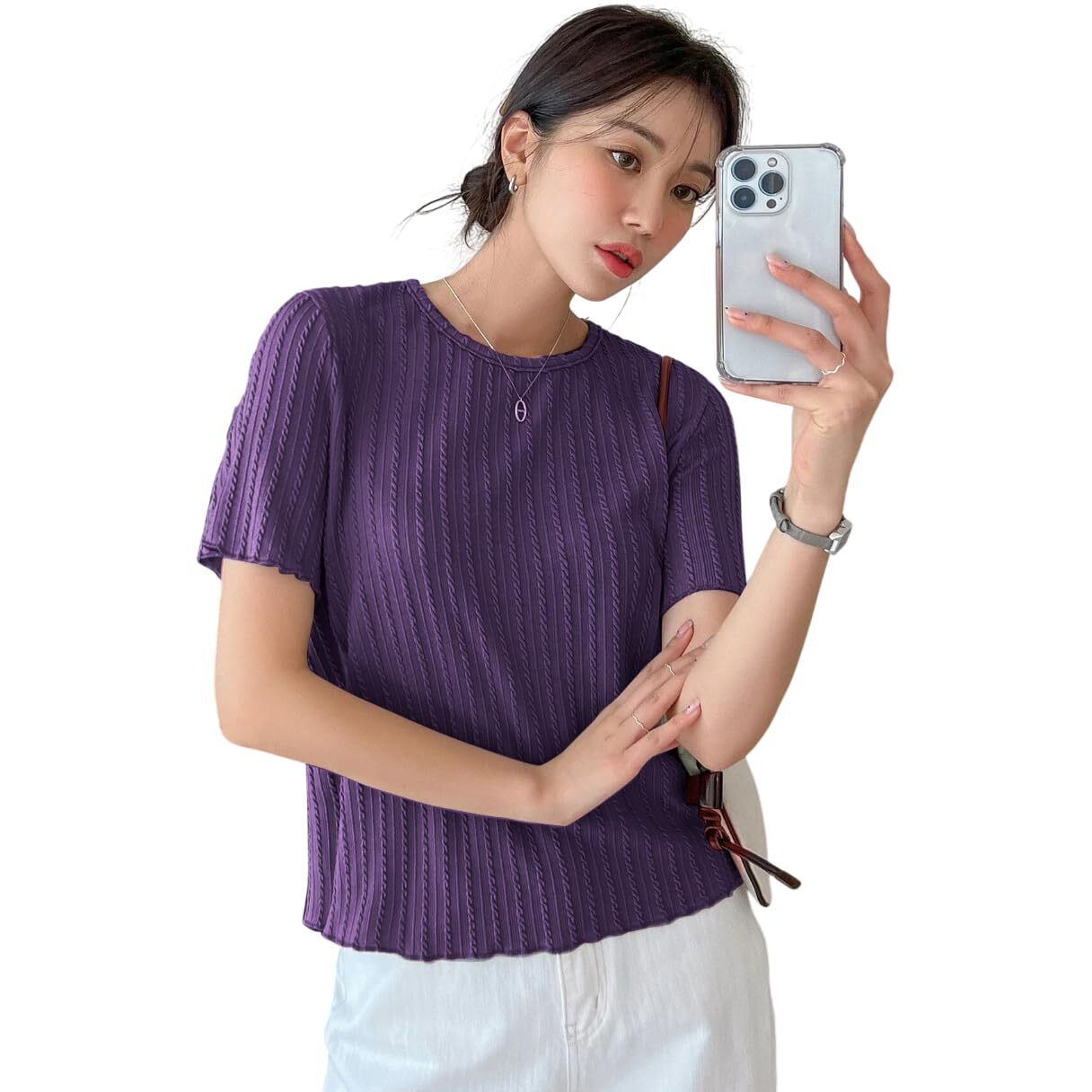 Wedani Solid Regular Fit Jeans Korean Western Tops for Women Stylish