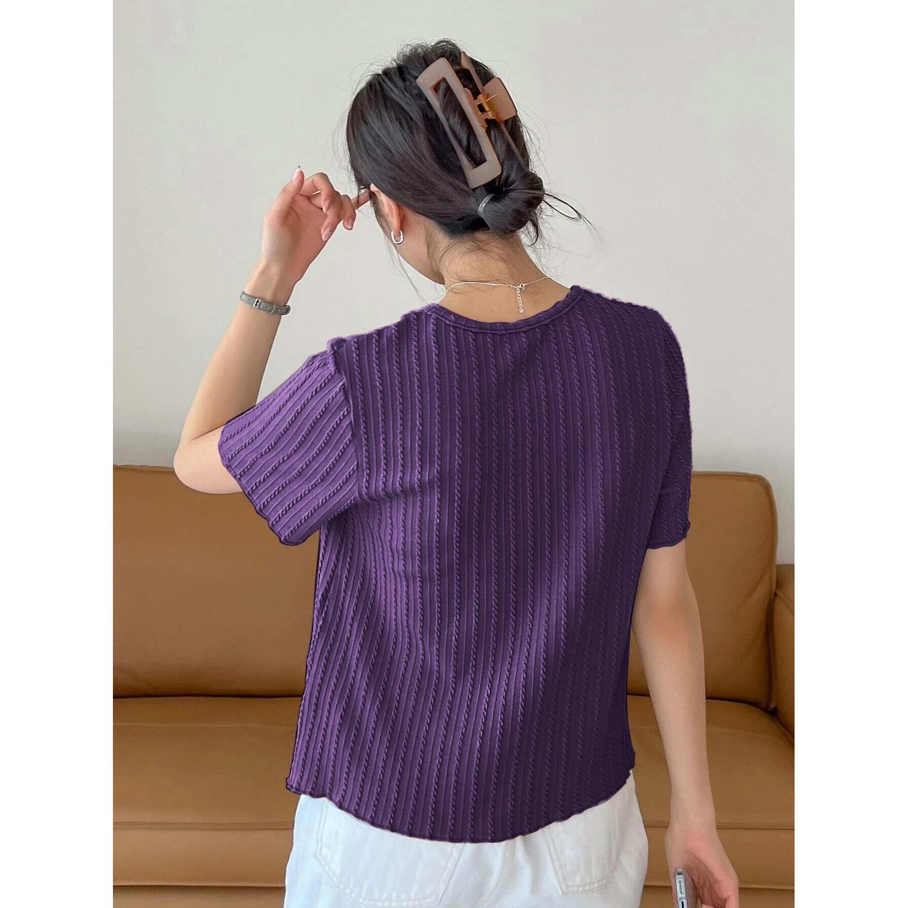 Wedani Solid Regular Fit Jeans Korean Western Tops for Women Stylish