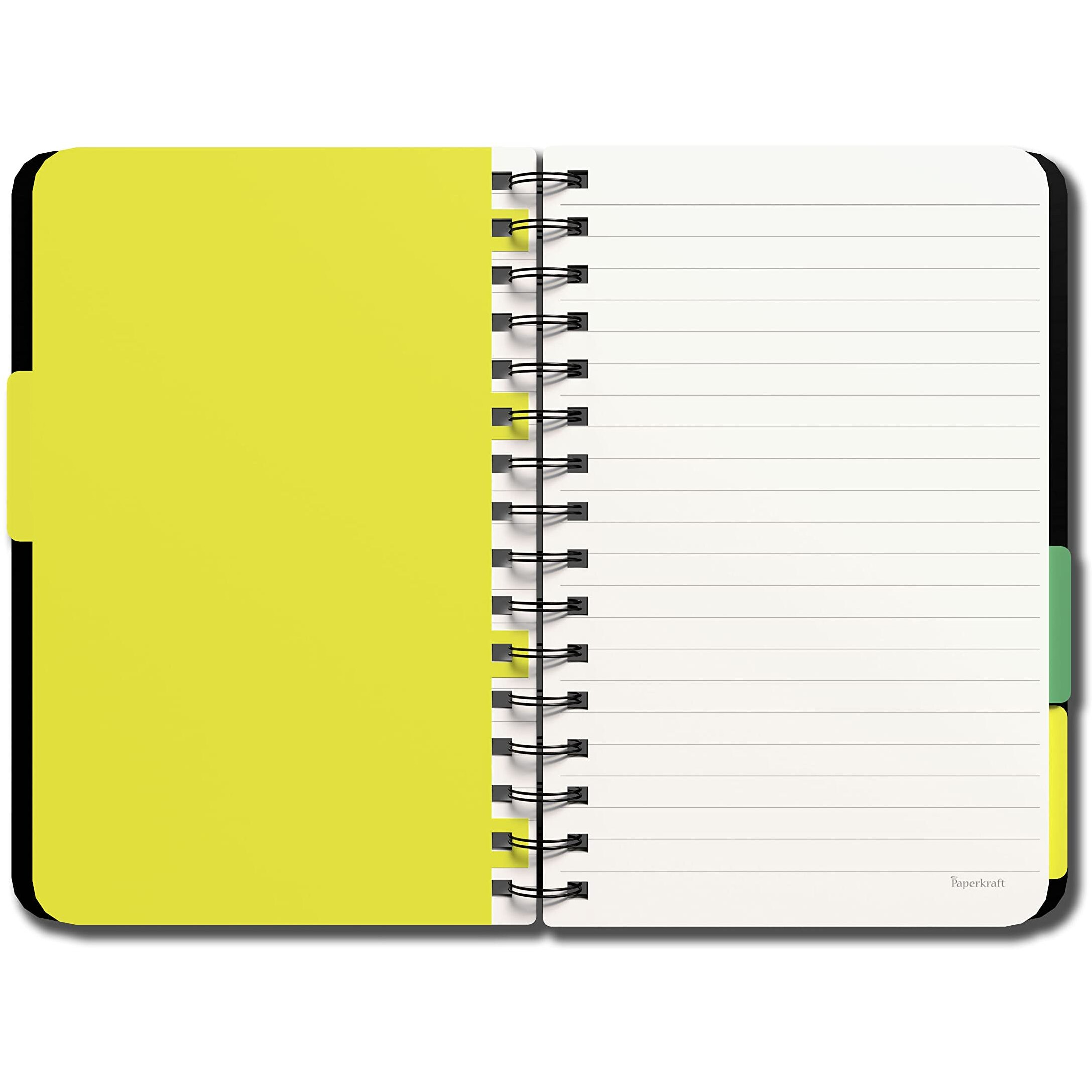 Paperkraft Green Impression 5 Subject Wiro Binding Notebook - Single Line, 300 Pages, 176Mm X 250Mm