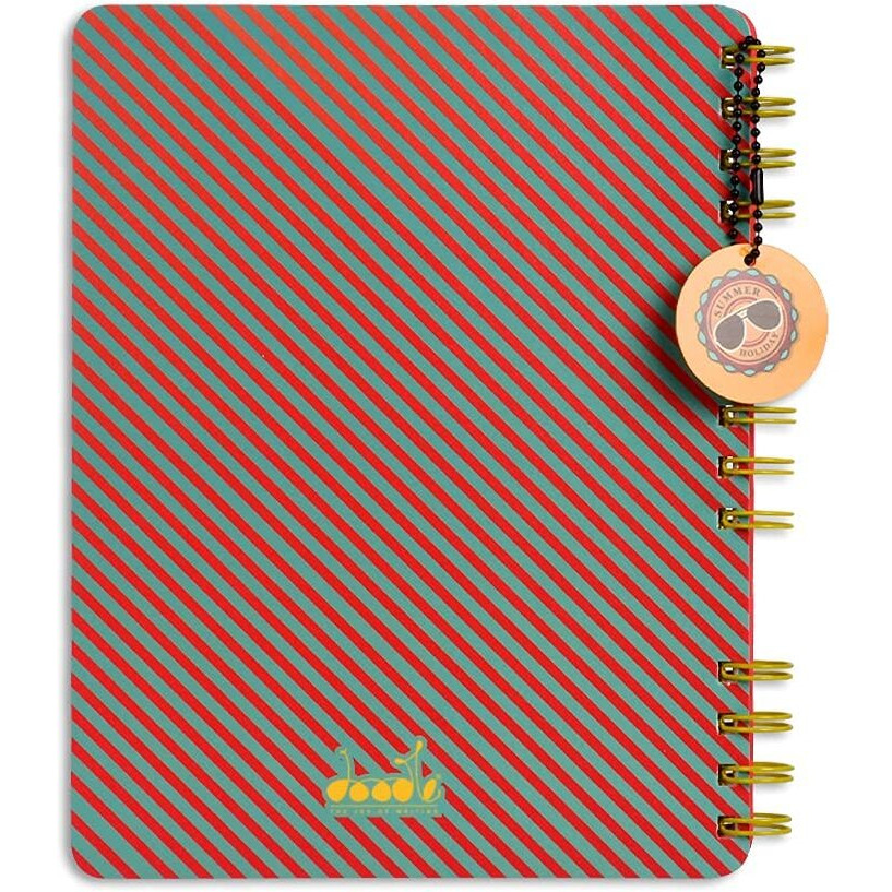 DOODLE Hard Bound Spiral Notebook Diary with Bookmark Dangler and Sticker Pages I B5 I Undated I 160 Ruled Pages I 80 GSM (Travel Tales)