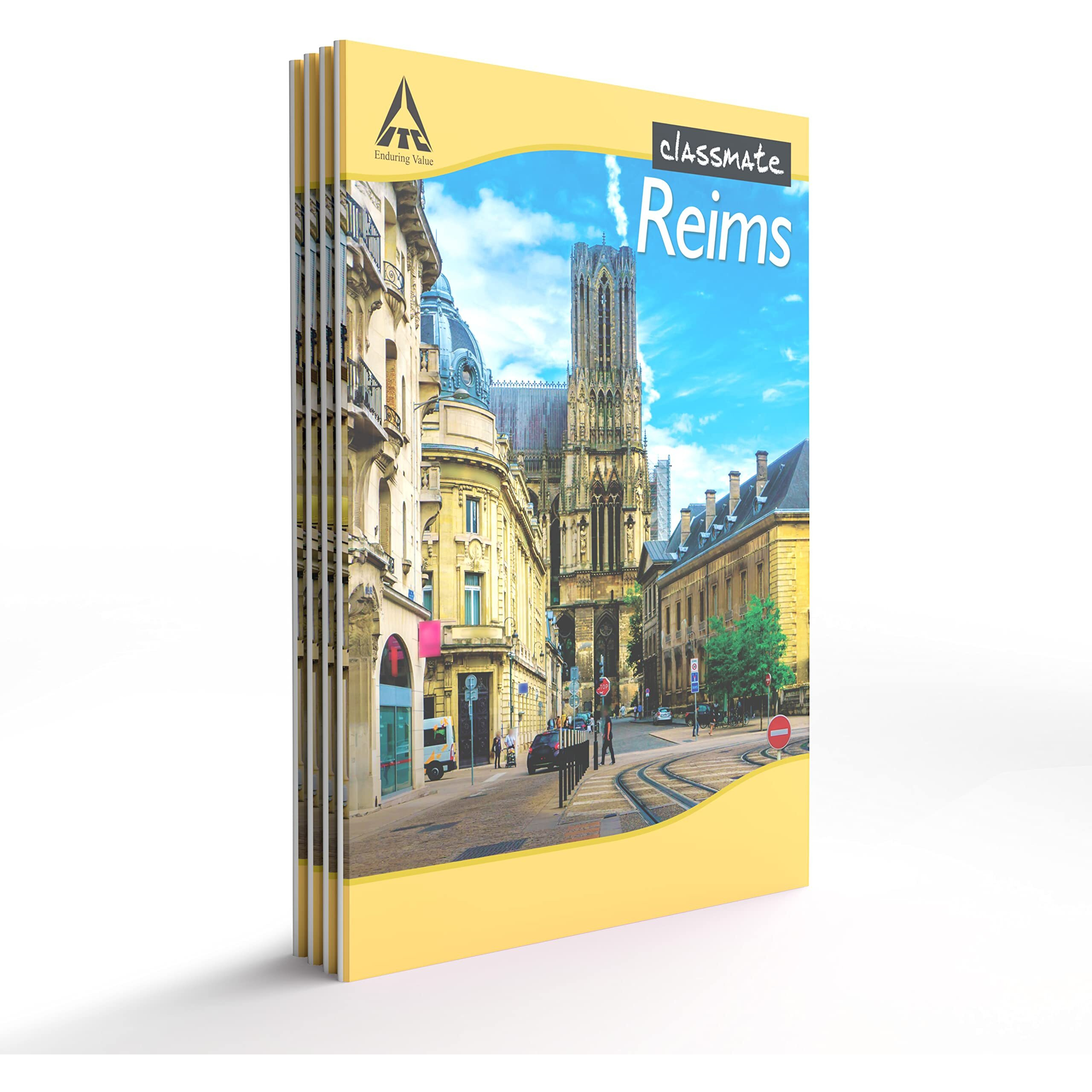 Classmate Notebook - Single Line, 120 Pages, 240 mm x 180 mm - Pack Of 4 [Cover page design might vary]