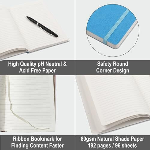 Anupam Sway Lined Journal Notebook, 192 Pages College Ruled Notebook, 80 Gsm Thick Paper, A5 Leather Textured PU Cover with Designer Engraving Journals for Writing Office School Supplies (Light Brown)