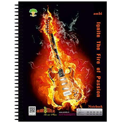 Amblitz 1000 Pages Mega Spiral Notebook - (Unruled, A4 Size)