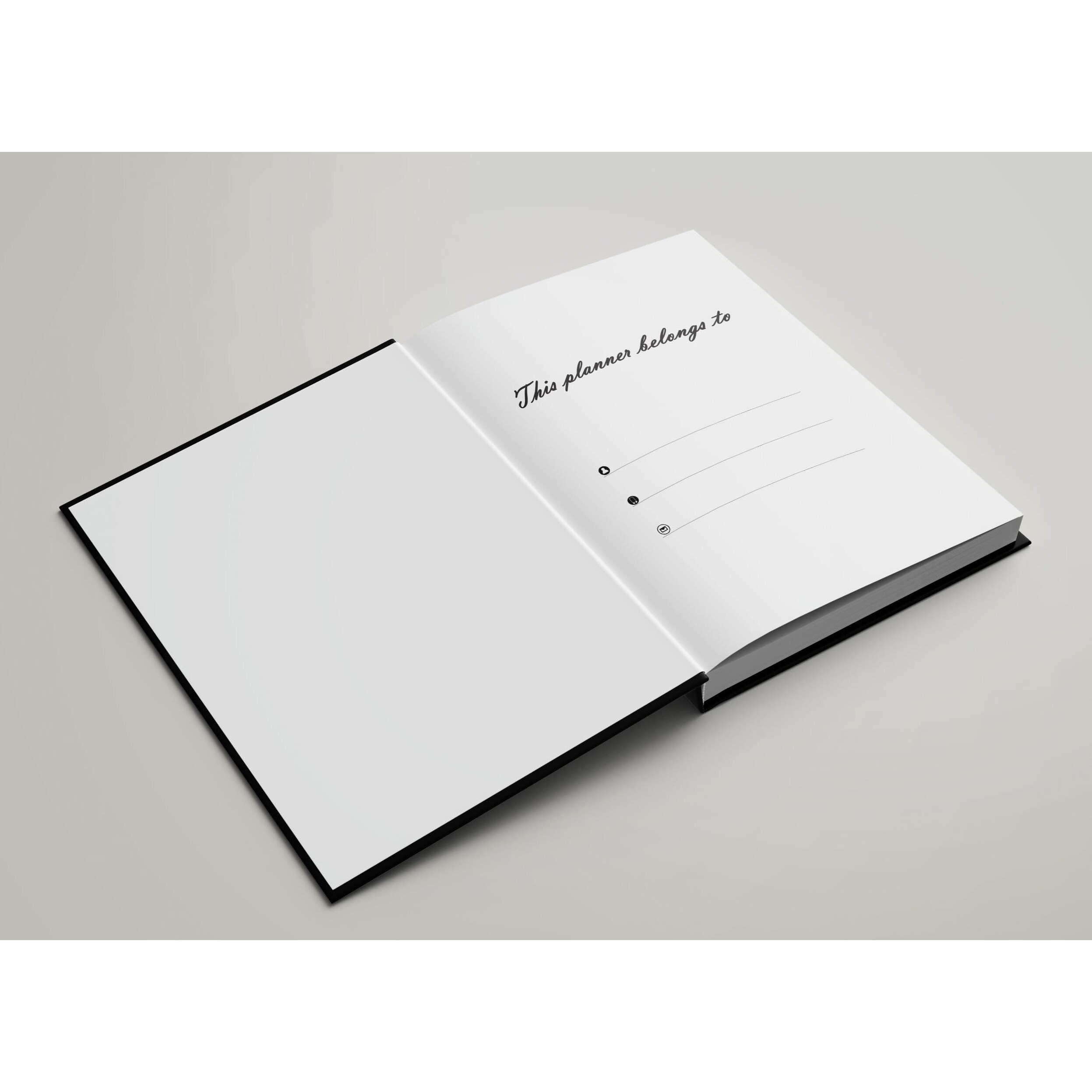 AccuPrints 2024 Hard Bound Paper Notebook|Compact Size A5 (8.25 x 5.7)|200 Pages, 80 gsm|Flat Opening Hardbound Work diary-01