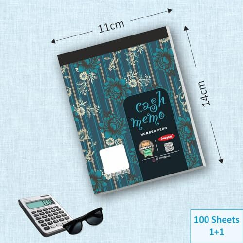 Anupam Bill Book Cash Memo, Approval Slip, Estimate Slip, Credit Memo Perforated 11x14cm 100 Original + 100 Duplicate Pages Book for Shop,Office,Institute,Home (Size  0)