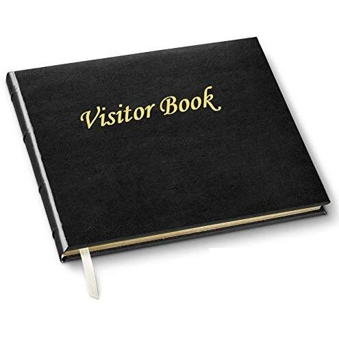 Visitors Guest Notebook/Visitor Log Book/Visitor Registration Book/Business/Hotels/Guest Houses/Reception Faux Leather Cover Business Supplies