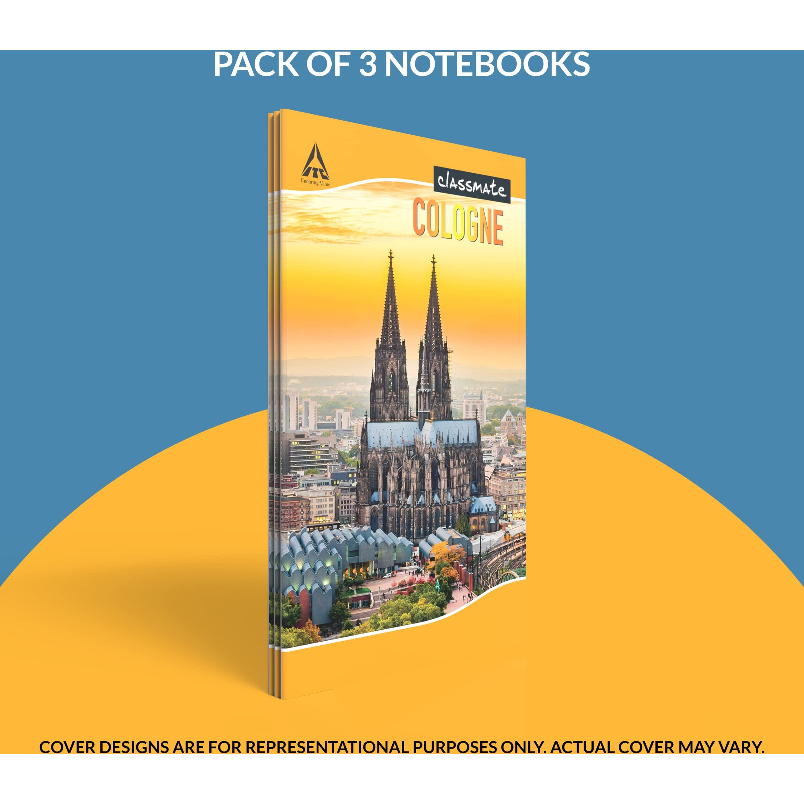 Classmate Long Book - Unruled, 172 Pages, 272 Mm X 167 Mm - Pack Of 3