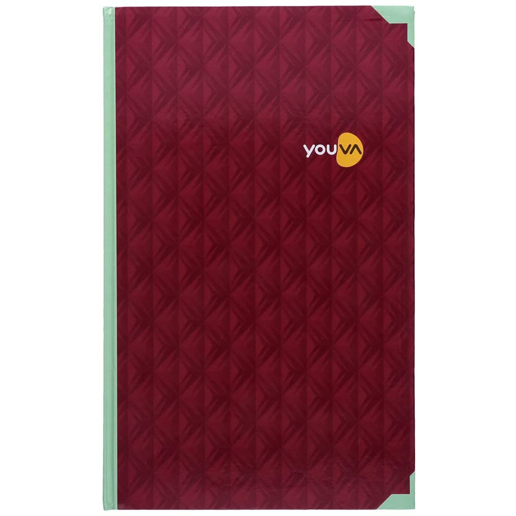 YOUVA Navneet Youva | My Notes Case Bound/Hard Cover Long Book | Foolscap Size - 21 Cm X 33 Cm | For Students, Shops And Office Use | Single Line | 4 Quire Register | 288 Pages | Pack Of 1