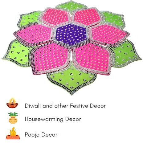 One Minute Rangoli - Hexagonal 12""