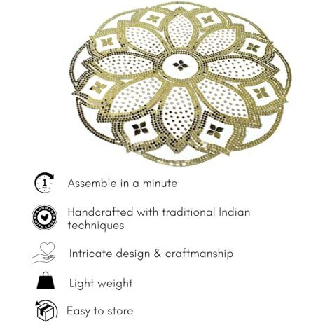 One Minute Rangoli - White 24""