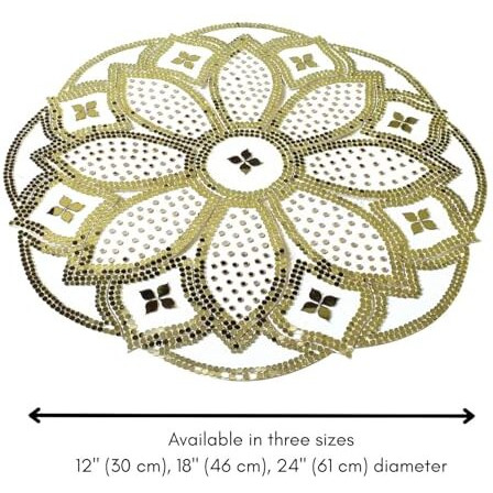 One Minute Rangoli - White 24""