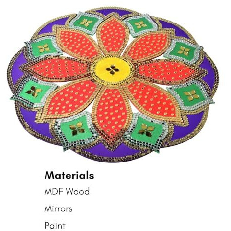 One Minute Rangoli - Red 12""