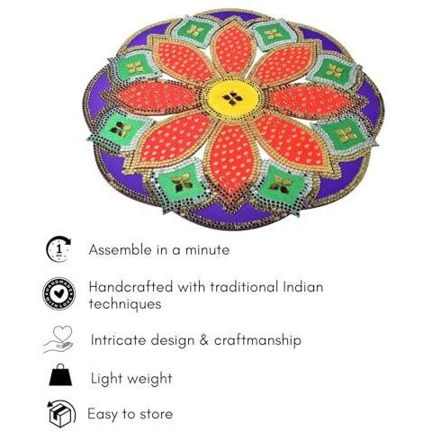 One Minute Rangoli - Red 24""