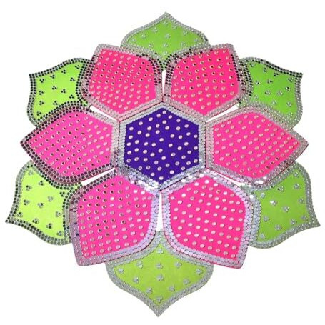 One Minute Rangoli - Hexagonal 18""