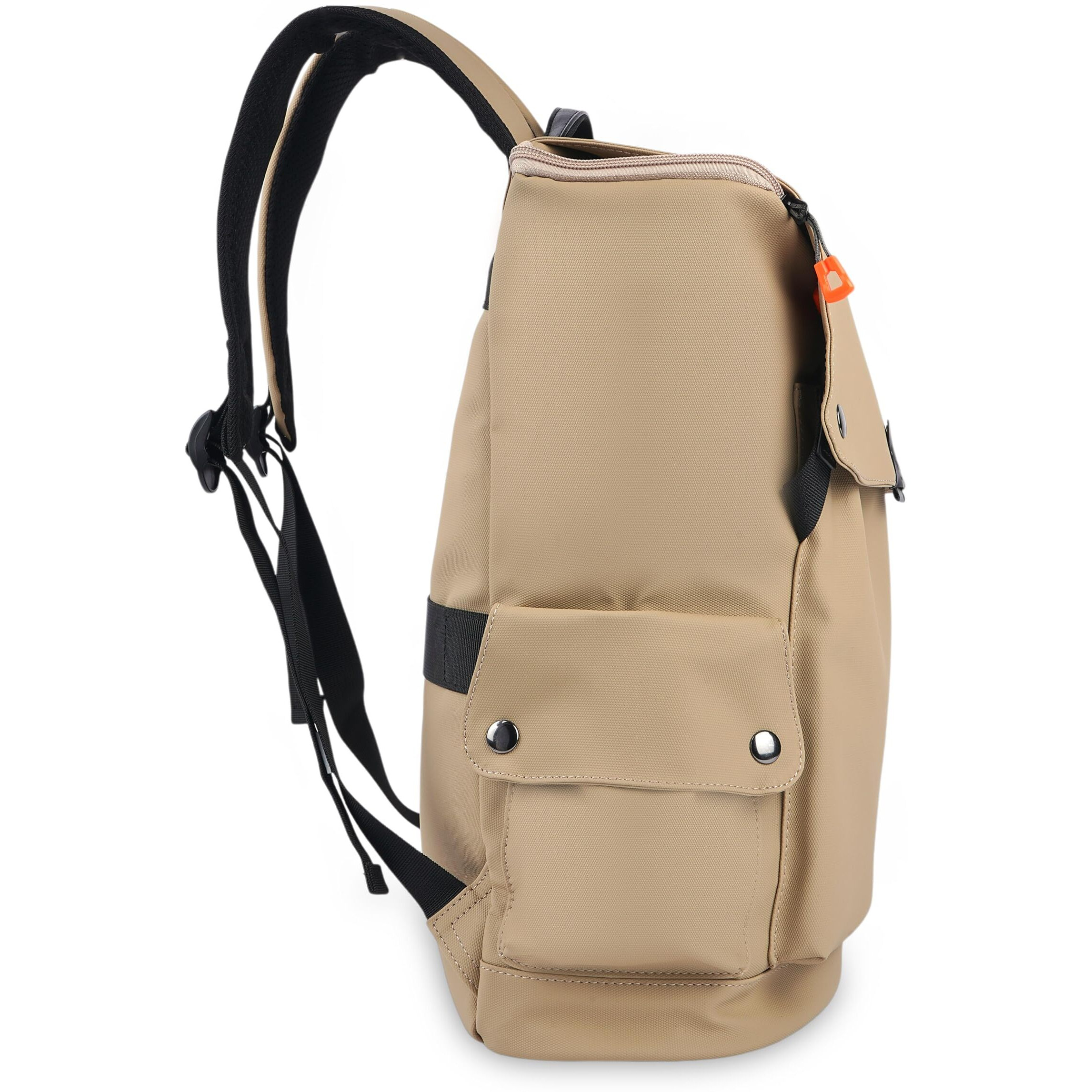 VOYAGER PARIS The Urbanite 15.6 inch Laptop bag | Premium Vegan leather bags for men | Waterproof backpack | External USB port | Multi pocket laptop bags for men | Laptop Bag For Office & College (Beige)