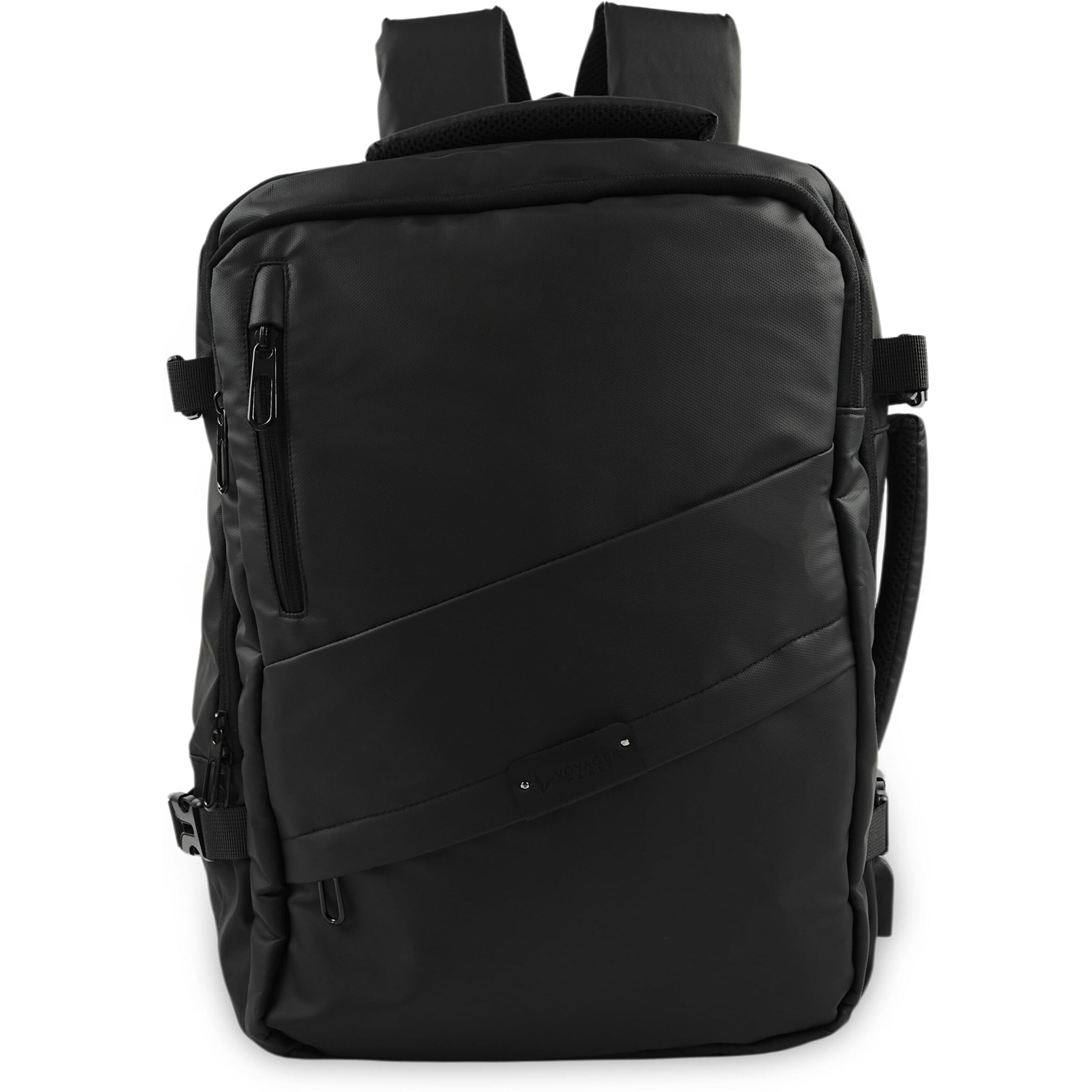 VOYAGER PARIS The Navigator Travel Backpack for Men | 17.3 inch Laptop Backpack | Expandable up to 40L | Waterproof backpack | USB port | Multi Compartment Large bag for Office & Travel (Black)