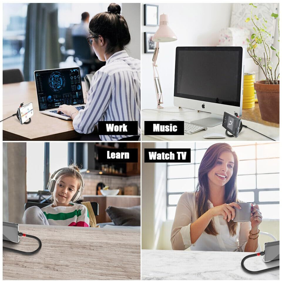 F5 SmartTech 3-in-1  2.1 A 0.91 m  Charging Cable With Built In Mobile Stand