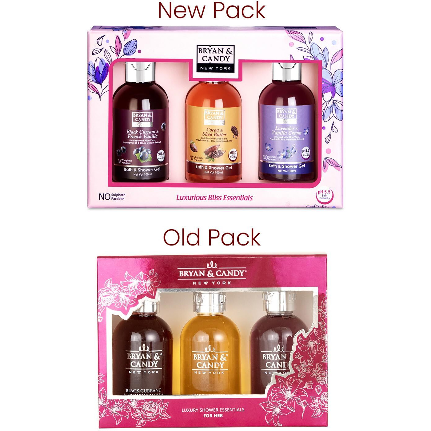 Bryan & Candy Luxurious Bliss Essential Shower Gel Combo Kit Diwali Gift Set For Women And Men | Ph5.5 Skin Friendly, Fresh Fragrances |