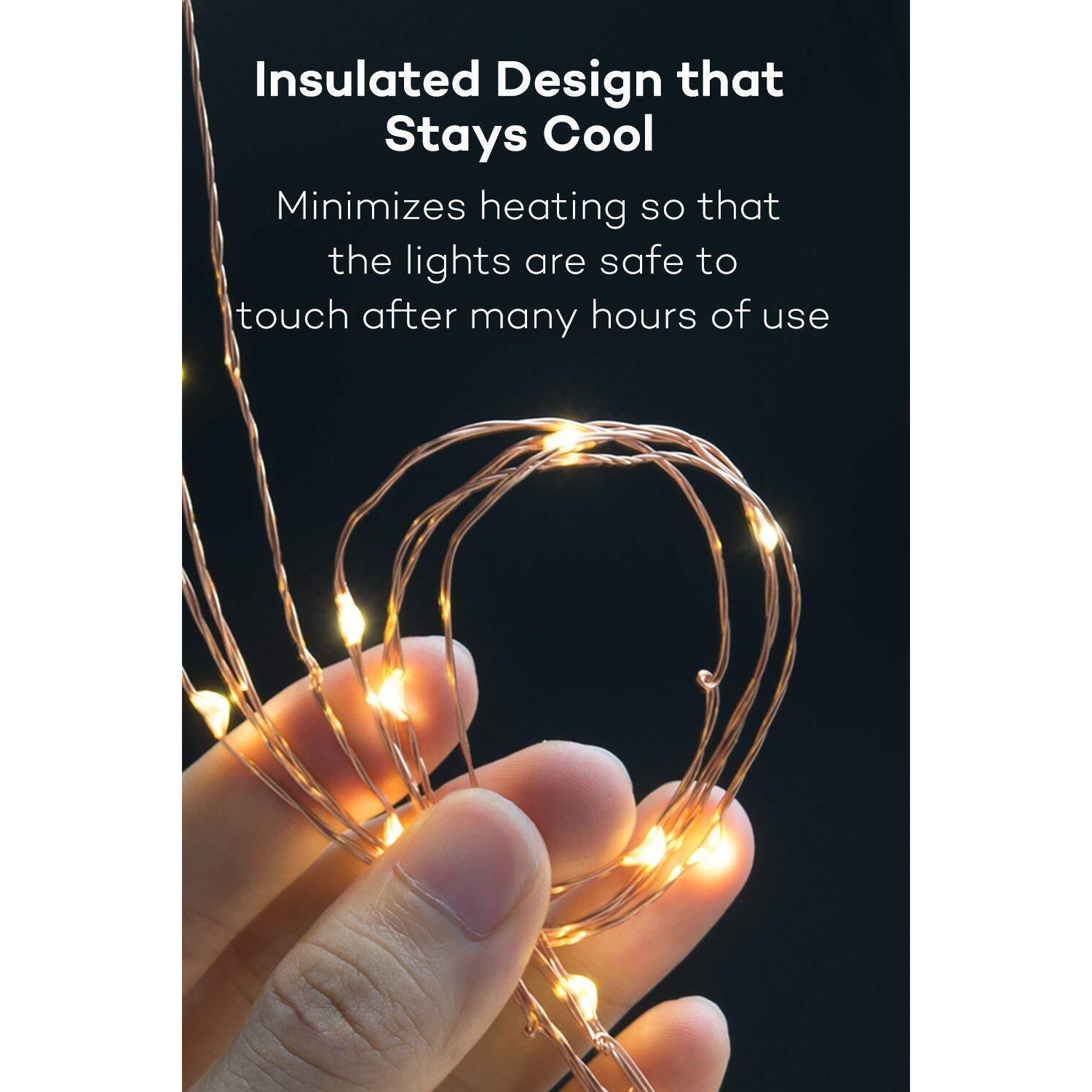 Pragaart Copper Wire Warm White Led Fairy Lights For Diwali Christmas Indoor And Outdoor Decoration - Waterproof Brown Wire