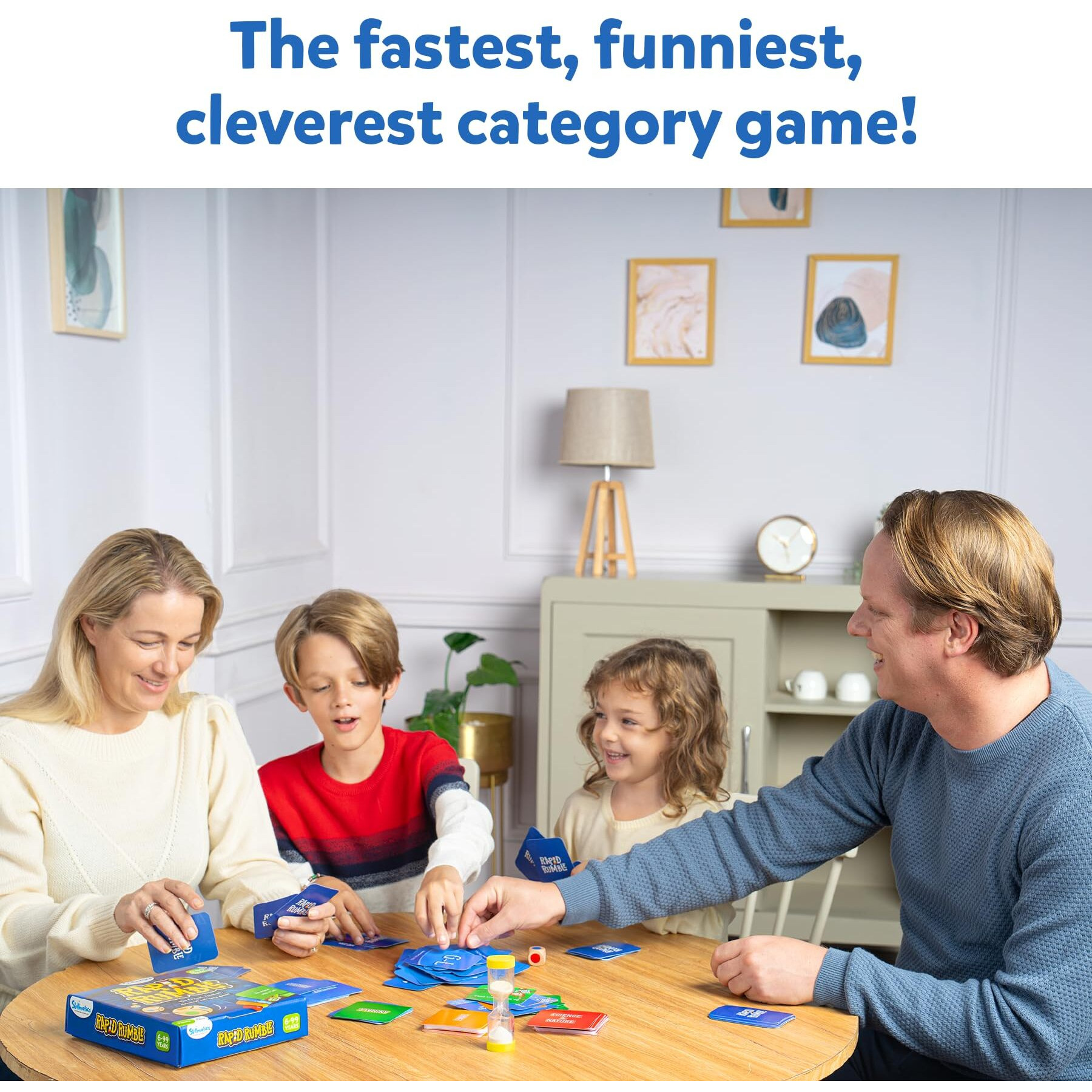 Skillmatics Rapid Rumble - Fast-Paced Board Game For Kids, Teens & Adults, Fun For Family Game Night & Educational Toy, Quick-Thinking Card Game, Gift For Ages 6, 7, 8, 9 & Up