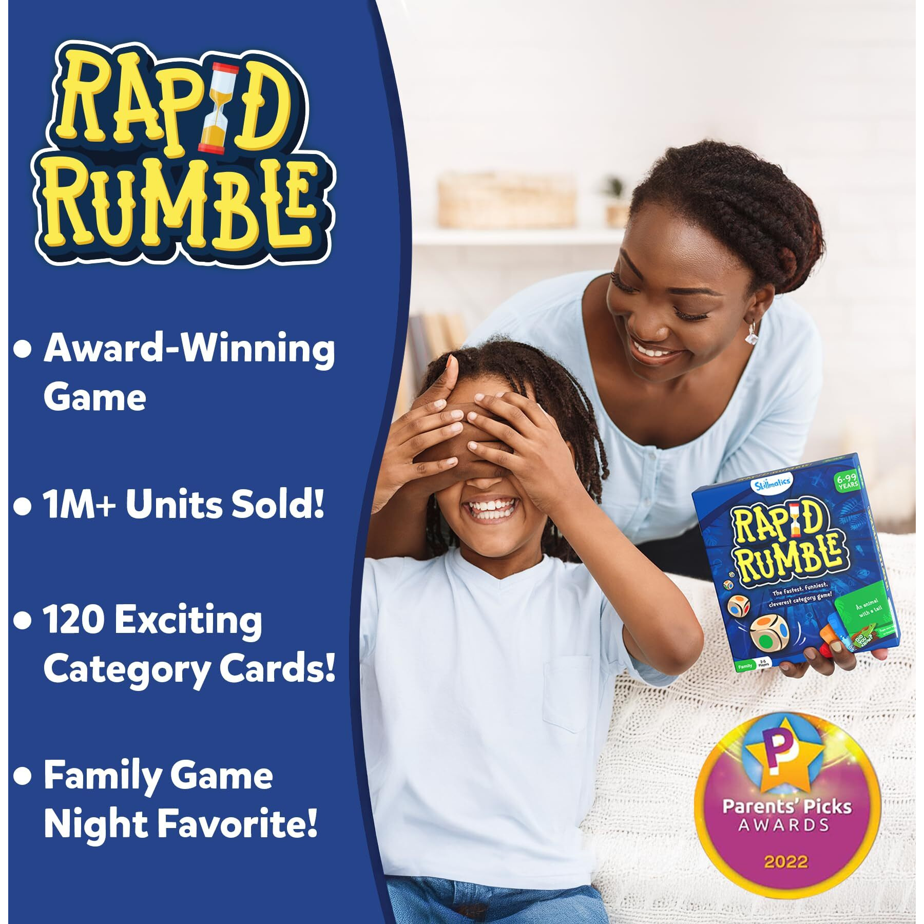 Skillmatics Rapid Rumble - Fast-Paced Board Game For Kids, Teens & Adults, Fun For Family Game Night & Educational Toy, Quick-Thinking Card Game, Gift For Ages 6, 7, 8, 9 & Up