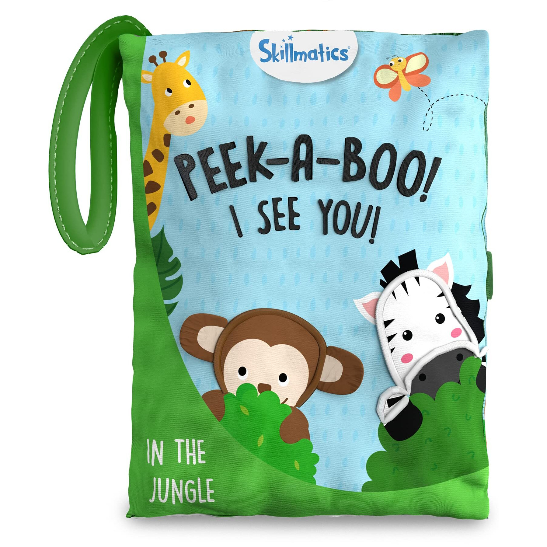 Skillmatics Peek-A-Boo Jungle Book - Soft Cloth Book For Baby, Infant & Toddler Toys, Crinkle Pages For Sensory Play, Gifts For Ages 6 Months And Up, Multicolor