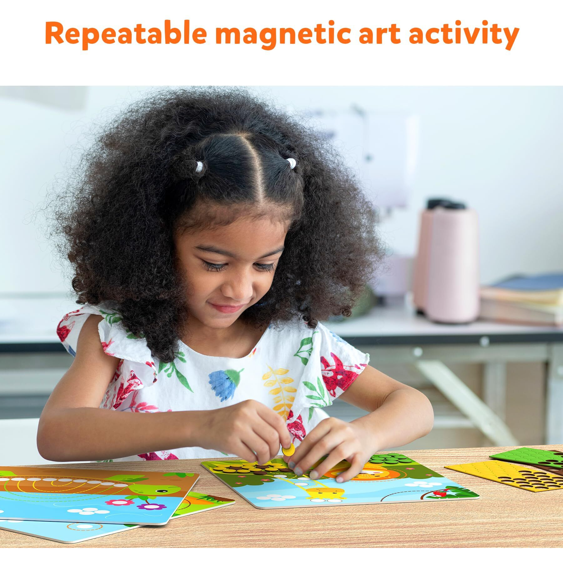 Skillmatics Dot It With Magnets - Animals, Repeatable Art For Kids, Mess-Free, Craft Kits, Diy Creative Activity, Gifts For Boys & Girls Ages 4, 5, 6, 7, Multicolour