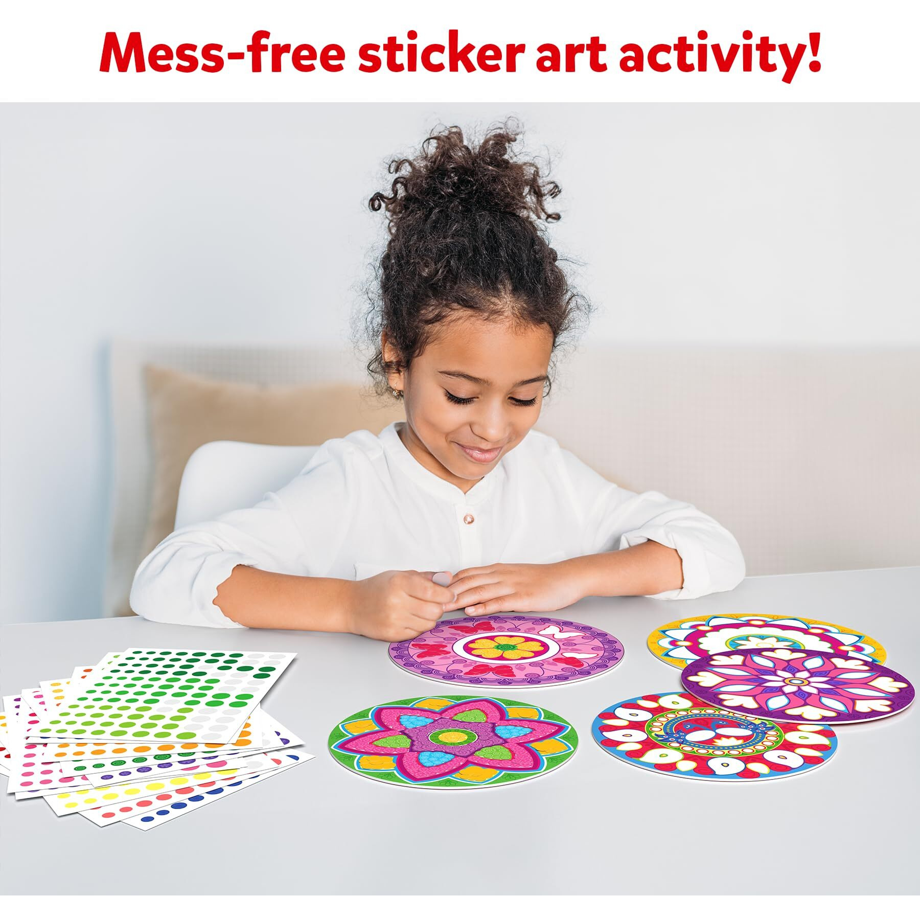 Skillmatics Paper Dot It Sticker Activity - Mandala Art, Mess-Free Fun For Kids, 500+ Stickers, Craft Kits, Diy Activity, Travel Toys, Gifts For Boys & Girls Ages 3, 4, 5, 6, 7, Multicolour
