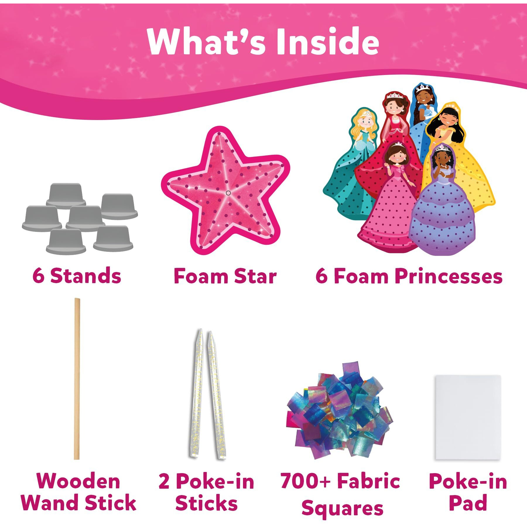 Skillmatics Poke-In Art - Magical Princesses, Mess-Free Fun For Kids, Diy Craft Kits, Creative Activity, Gifts For Girls & Boys Ages 4, 5, 6, 7, 8, 9