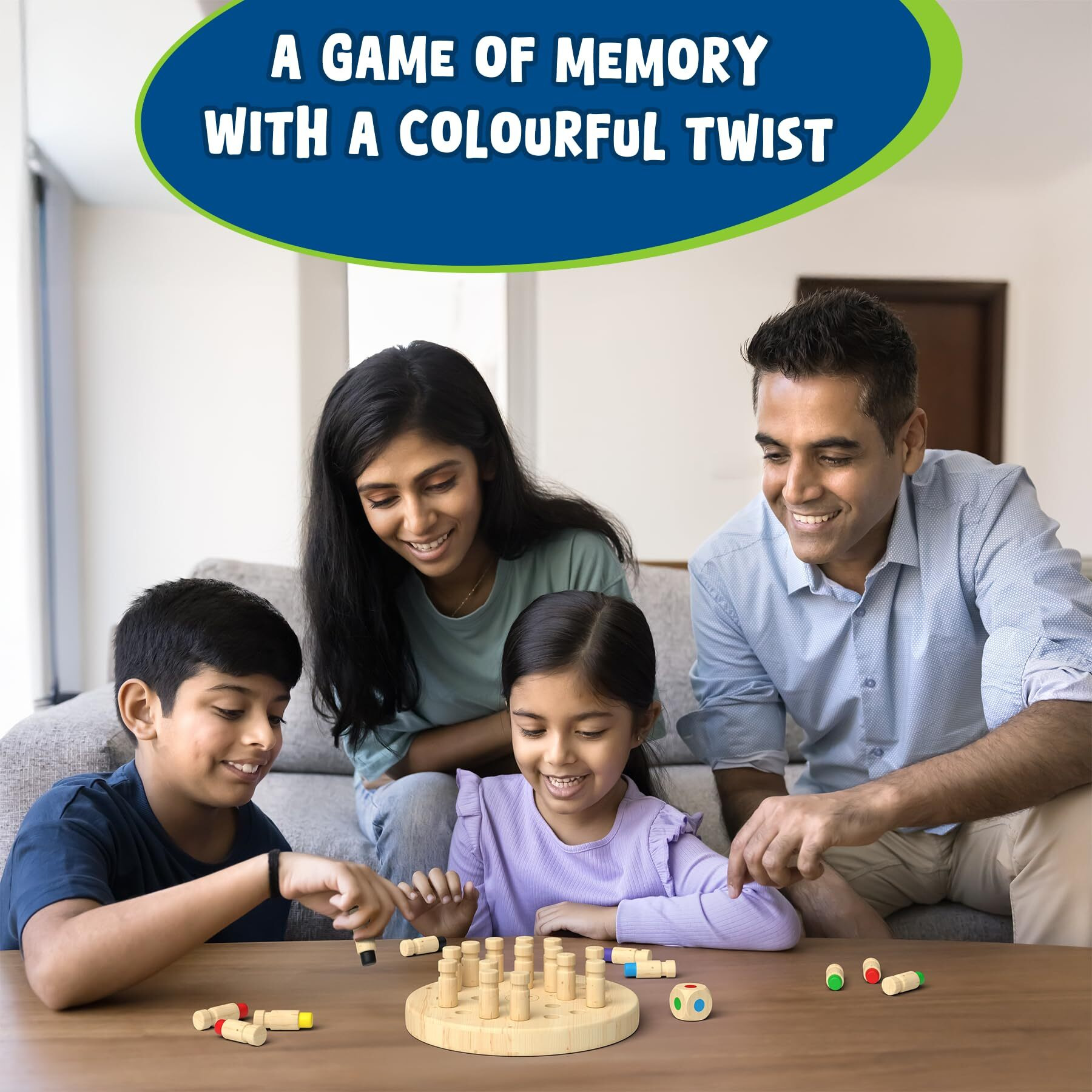 Skillmatics Colour Crush - Thrilling Memory Challenge, Fast-Paced Board & Travel Game, Perfect For Family Game Night, Brain Teasers, Wooden Toys, Great Gift For Kids, Teens & Adults, Ages 4 & Up