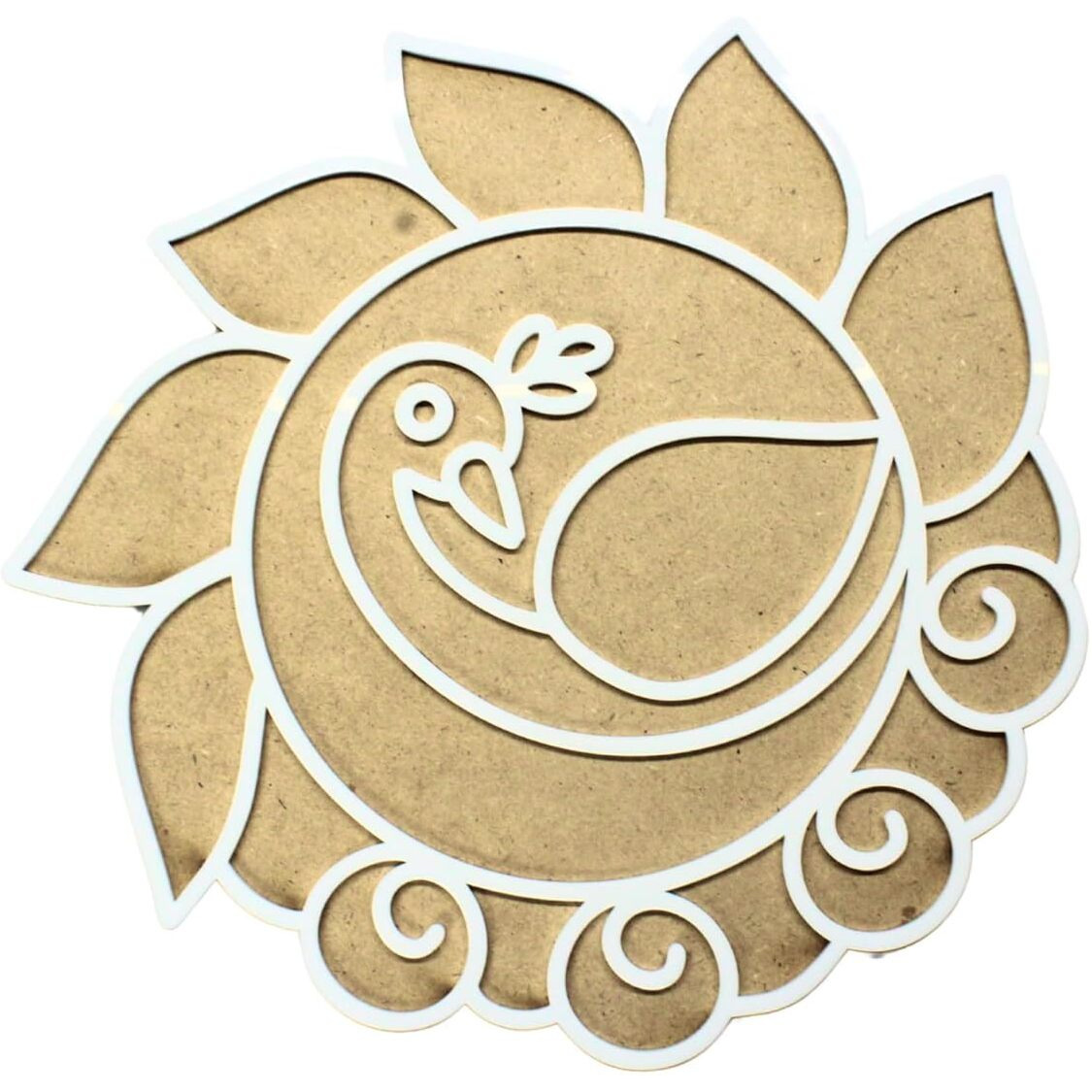 Vibhuticrafts Reusable Rangoli Stencil With Circle Peacock Template  Perfect For Floor, Pooja Room, And Home Dcor  Diy Traditional Art