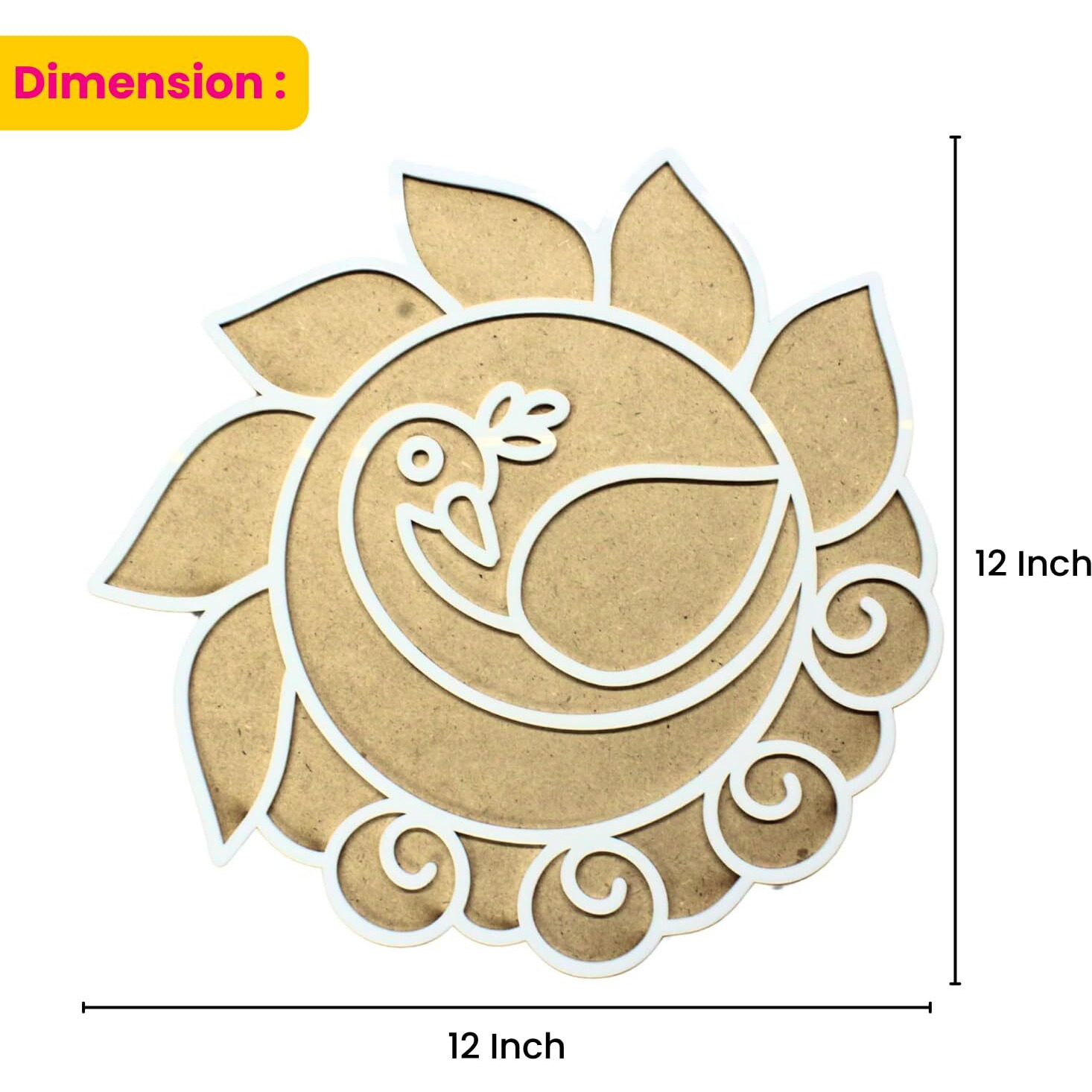 Vibhuticrafts Reusable Rangoli Stencil With Circle Peacock Template  Perfect For Floor, Pooja Room, And Home Dcor  Diy Traditional Art