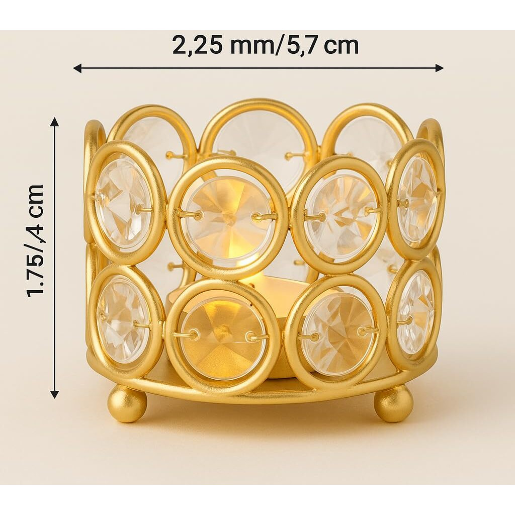 Centralit Tealight Candle Holder Votives Bowl For Home Decoration, Diya Diwali Decoration Lights Centerpieces For Wedding Home Party Table Decor (Gold (Pack Of 10))