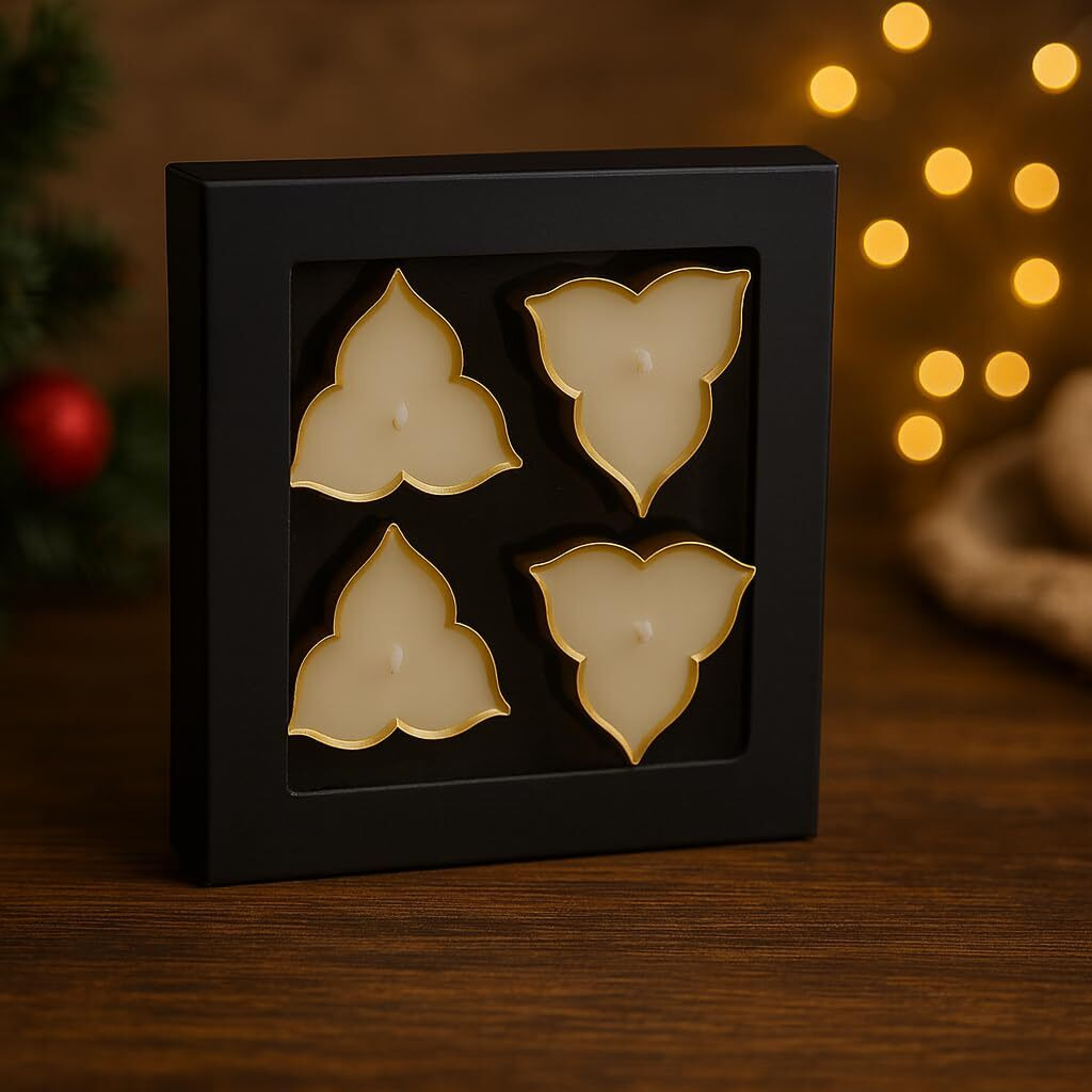 Craftvatika Scented Candles Set Of 4, Diwali Gifts For Family And Friends, Diwali Decoration For Home, Corporate Gifts For Employees For Diwali Christmas, Wax Scented Candles For Gift, Return Gifts