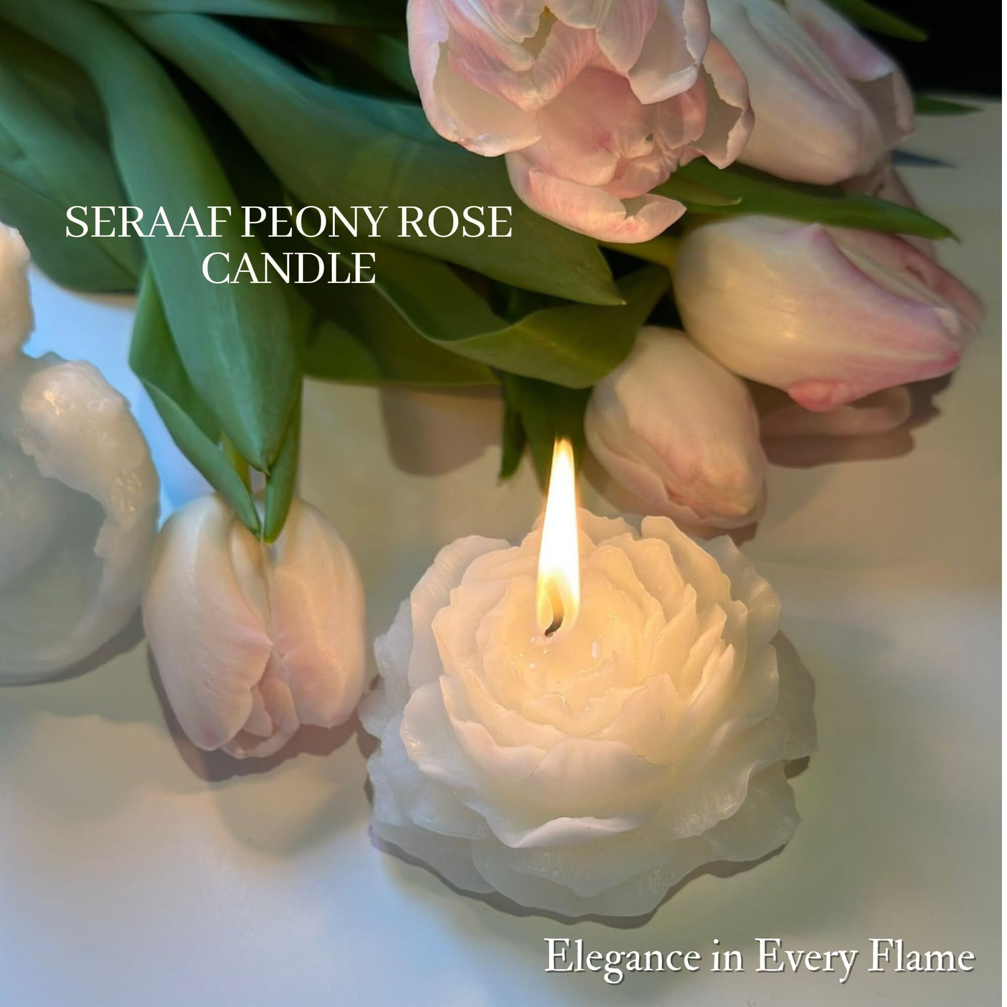 Seraaf 6Pcs Peony Diwali Decoration For Home Scented Candle Set | Scented Candles For Decoration & Diwali Gifts For Family And Friends, Made With 100% Soy Wax, Clean Smokeless Burn Fragrance Candle