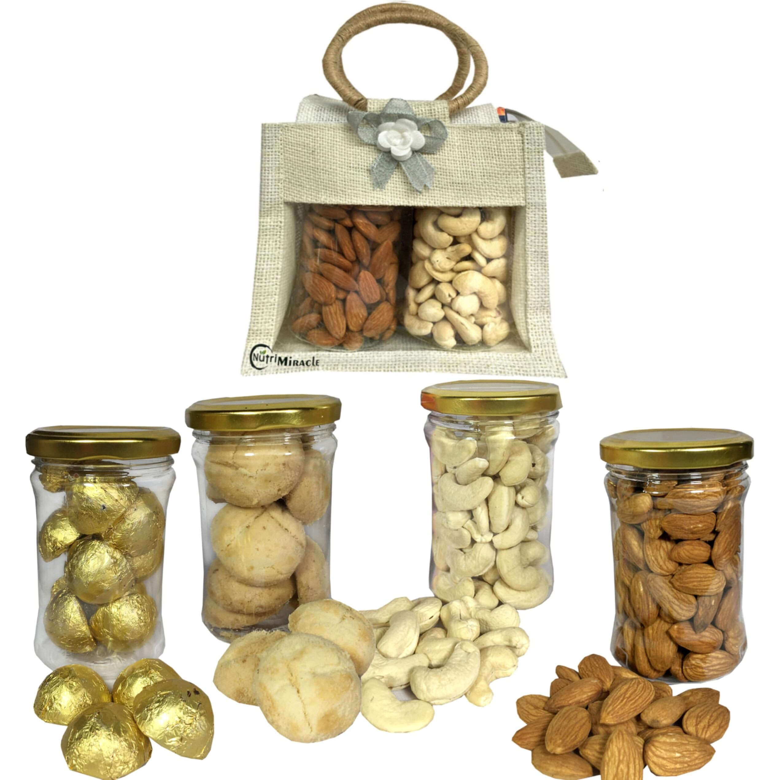 Nutri Miracle Corporate Gourmet Dry Fruits Combo | Gift Basket For Office Staff With Diwali Greeting Card.