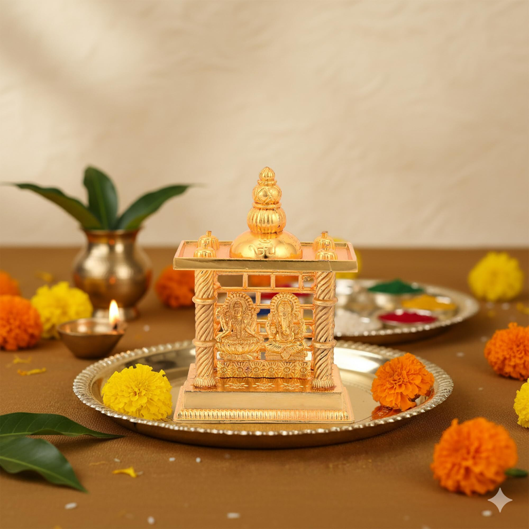 Craftvatika Diwali Gifts For Family And Friends, Diwali Gift Hamper -8 Premium Gift Items, Hazelnut Chocolate Laddoo, Healthy Snacks, Candles In Laddoo Shape,Lakshmi Ganesha Idol Set, Corporate Diwalis Gifts For Clients & Employees , Wholesome Corporate Gifting, Greeting Card
