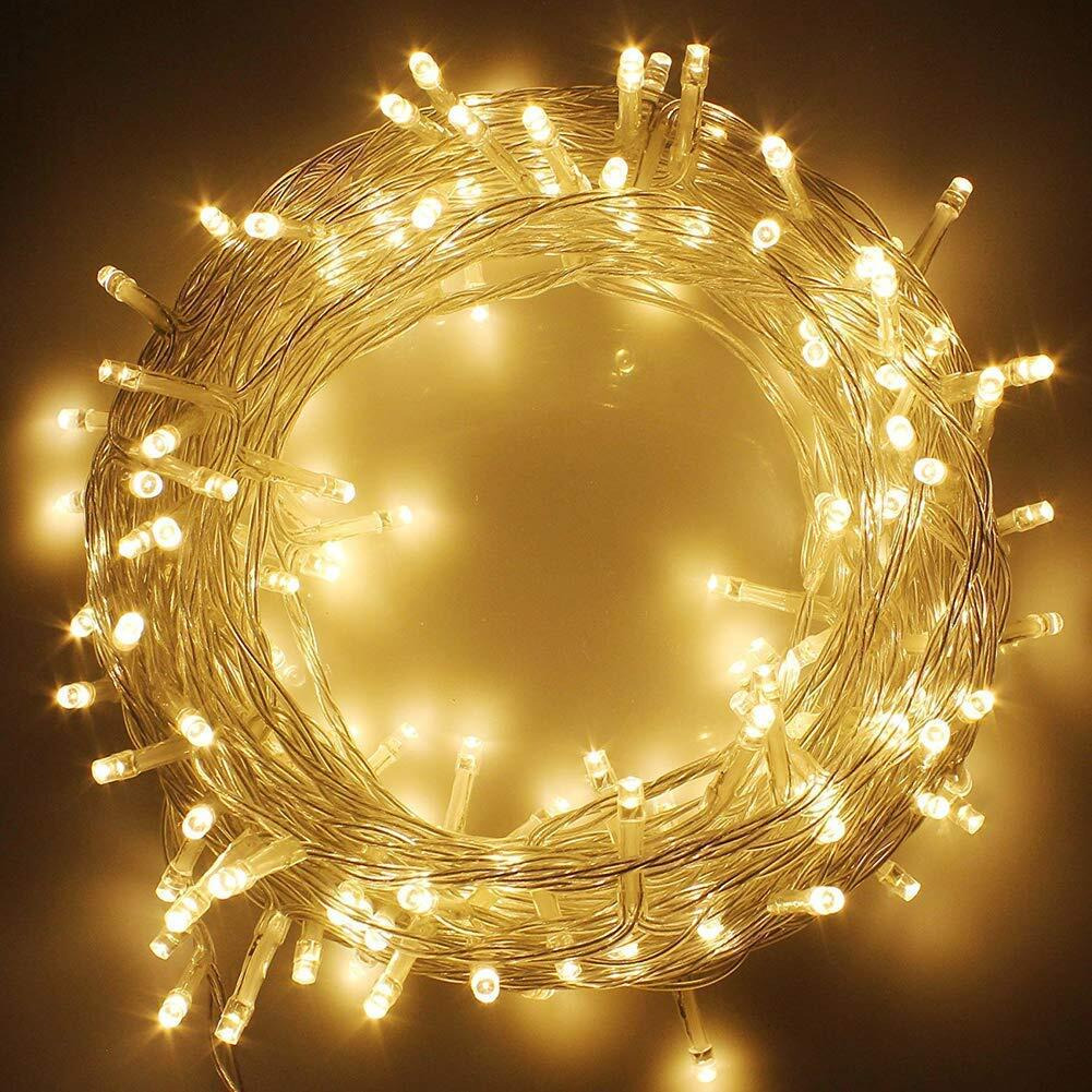 Zilloquil 42 Led 12 Meter Rice Light For Diwali Christmas Indoor Outdoor Decoration Bedroom Wedding, Birthday Party Home Decoration Light (Warm White (Pack Of 1))