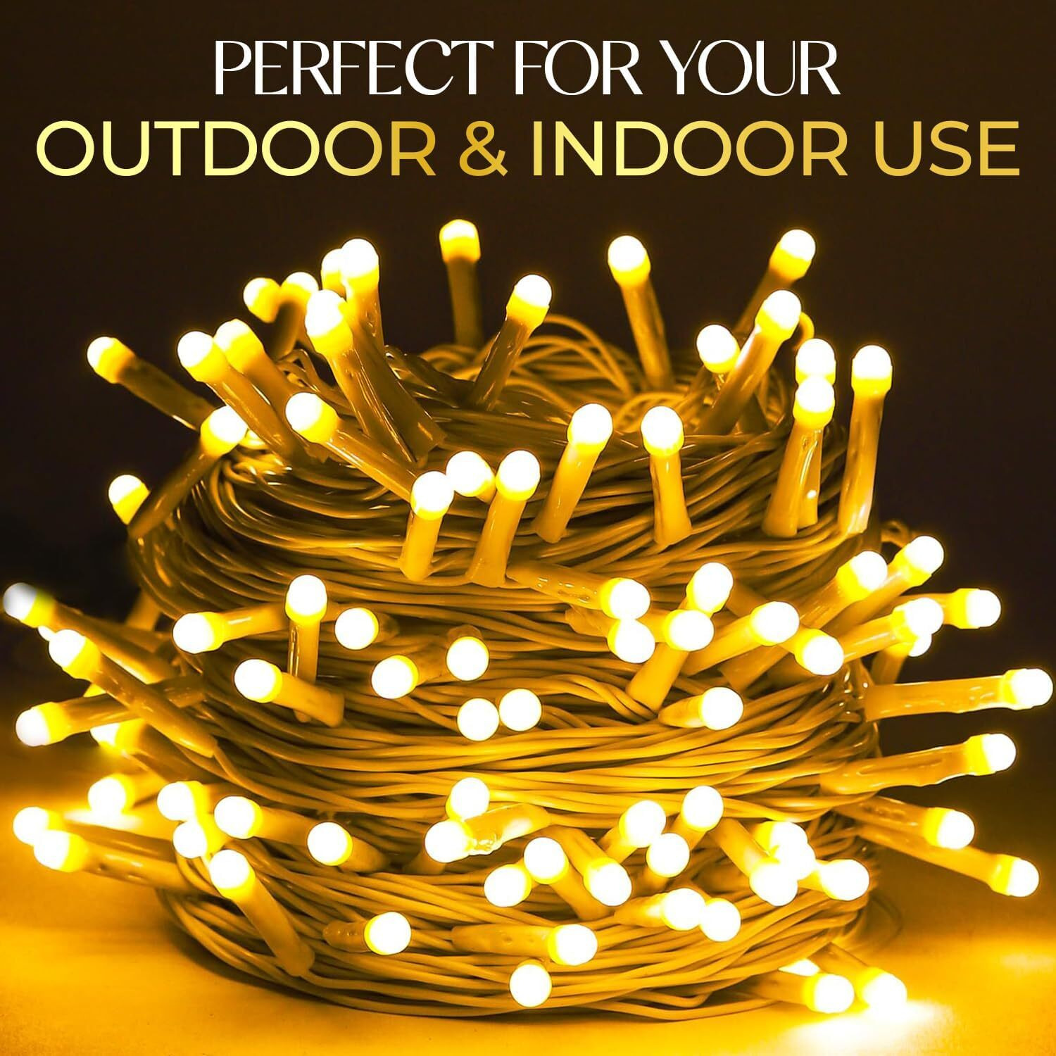 Zilloquil 42 Led 12 Meter Rice Light For Diwali Christmas Indoor Outdoor Decoration Bedroom Wedding, Birthday Party Home Decoration Light (Warm White (Pack Of 1))