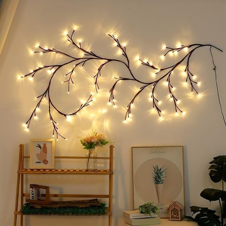 Zilloquil 8 Modes Enchanted Willow Vine String Lights 96 Warm White Leds 6Ft With Remote And Usb Power Light For Indoor/Outdoor, Diwali, Christmas, Party, Home,Festival Decoration (Vine Light)