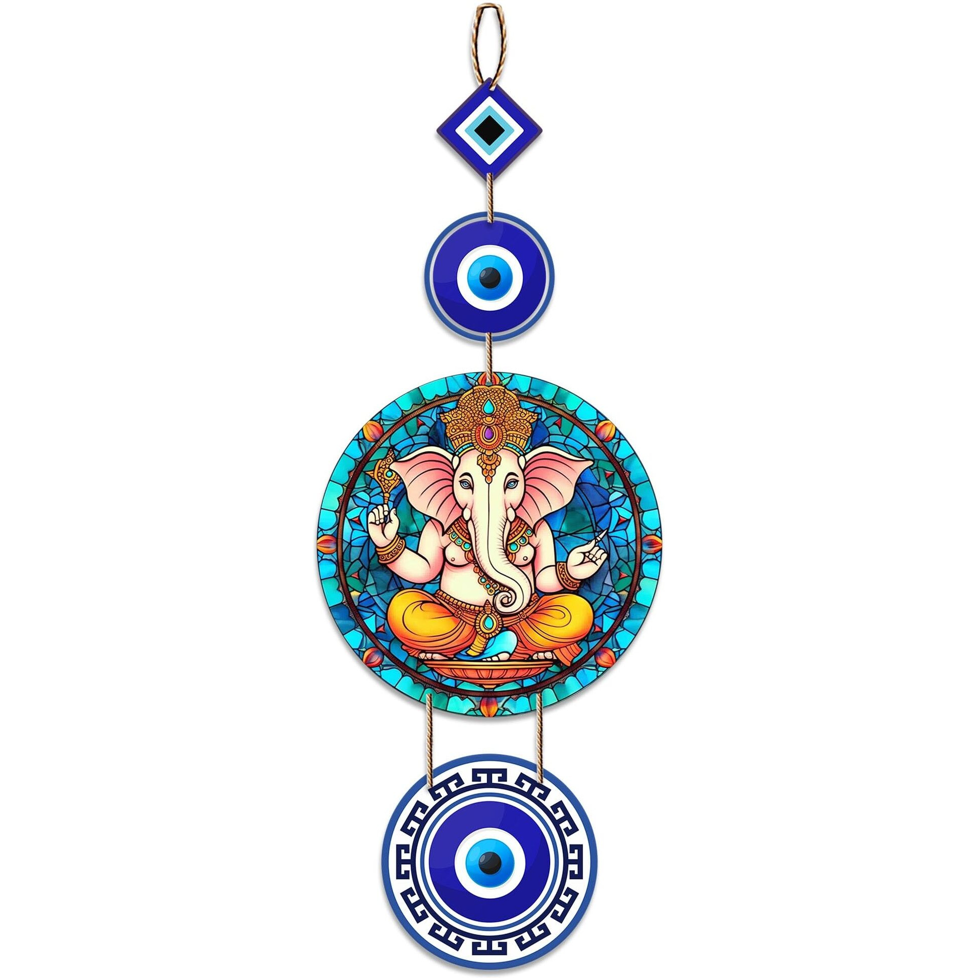 Artvibes Attractive Design Wooden Wall Hanging For Home Decor | Decoration Livingroom | Modern Artworks Items | Peace Charm Accents | Door Entrance Decorative Hangings (Wh_8510N)