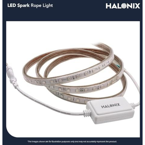 Halonix 10 Meter Multicolor 11W Rope Light |8 Light Modes | Ip65 Certified,Bis Approved | Fairy Light,String Light | Direct Plug-In | Pack Of 2 | Diwali Lights For Decoration For Home,Led