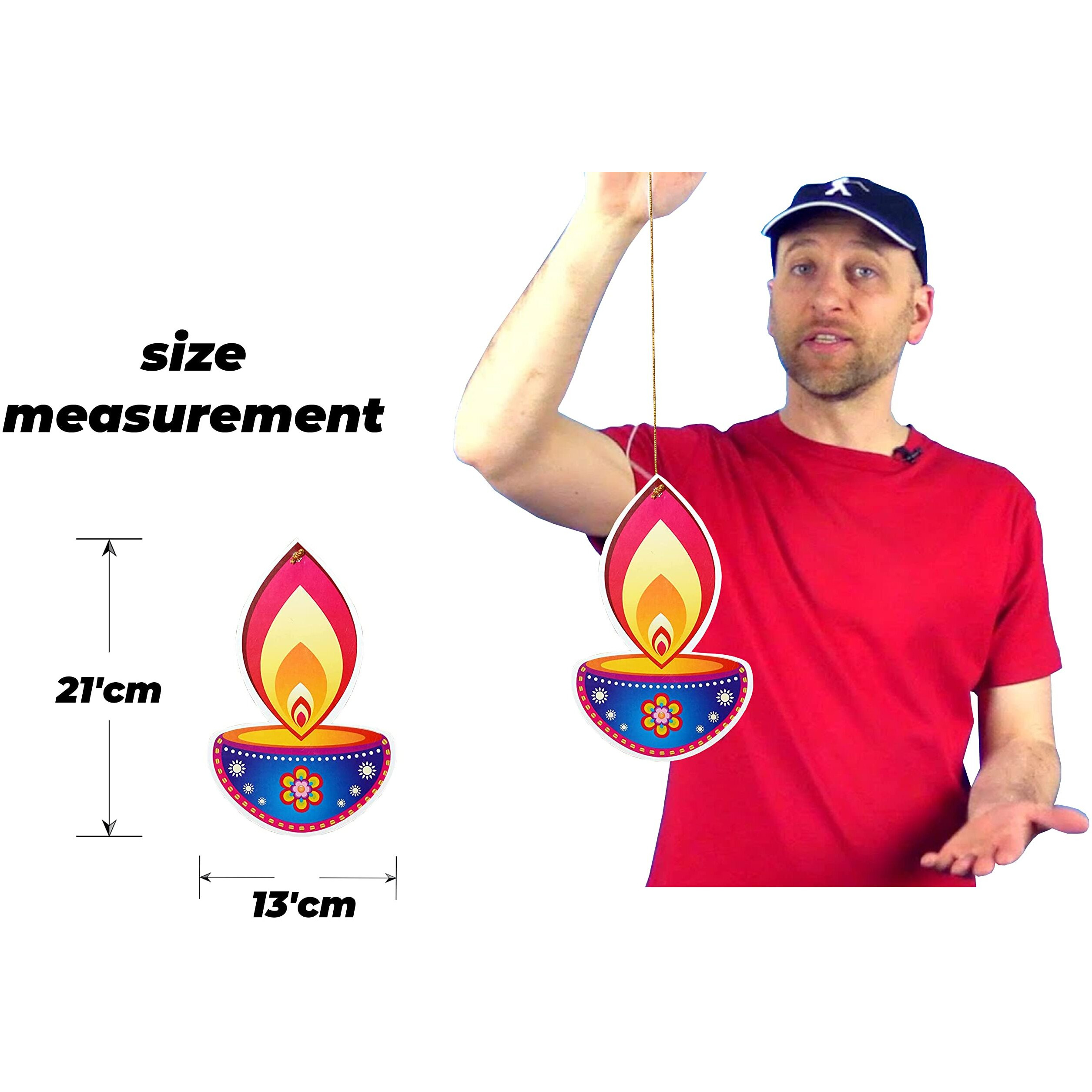 Toyxe Paper Hanging Deepak For Diwali Decoration Set Of 10 Pcs Diyas And Lights Toran Deepawali Home Decor Festive Hanging Decorations Diwali Festival Items Vibrant Wall Ceiling Dcor